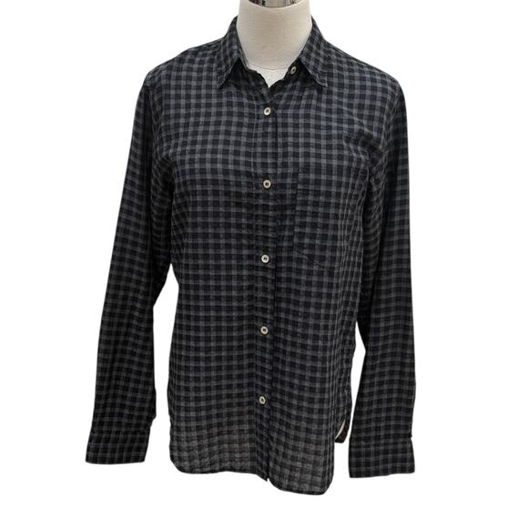 Isabel Marant Etoile Black Checkered Button Down - Picture 6 of 9